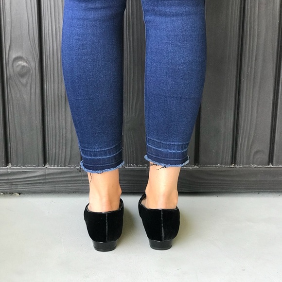 Black Luxe Velvet Plush Suede Boyfriend Loafers - Picture 6 of 8